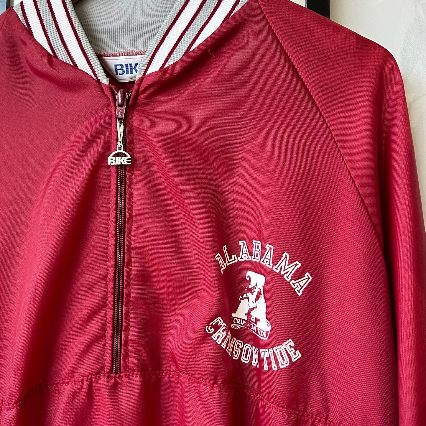 VINTAGE 80s | Alabama Crimson Tide 1/2 Zip Windbreaker Jacket sz L