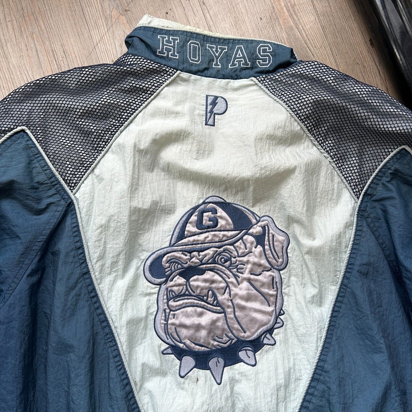 VINTAGE 90s | Georgetown Hoyas Pro Player Mesh Panel Jacket sz L