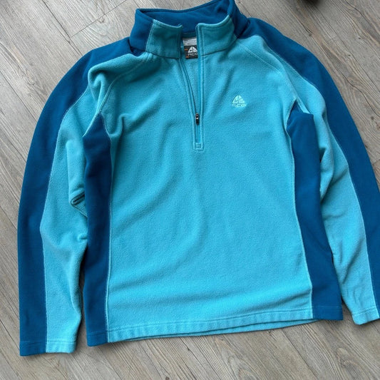 VINTAGE | Nike ACG Two Tone Blue 1/4 Zip Fleece Sweater sz S/M