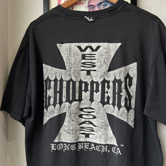 VINTAGE | West Coast Choppers Long Beach Thrashed T-Shirt sz L