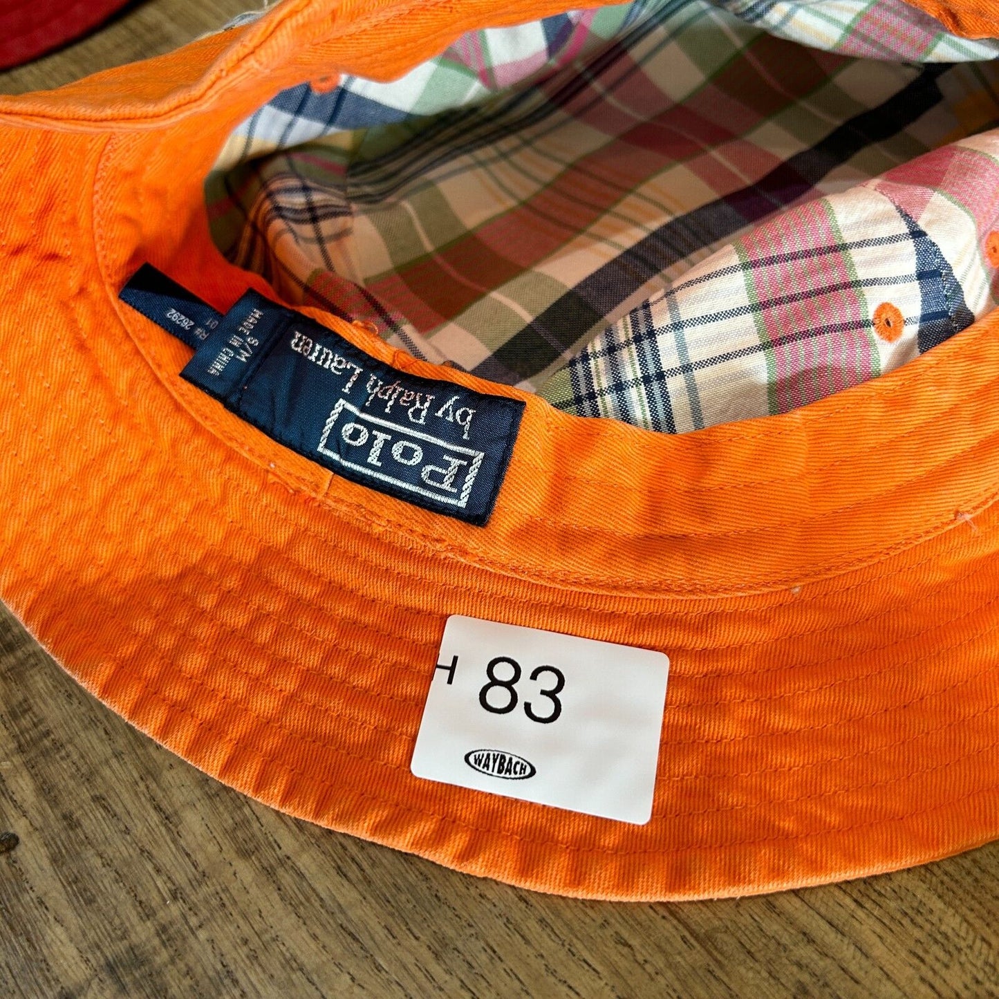 VINTAGE | Ralph Lauren Polo Plaid Stripe Bucket HAT S/M