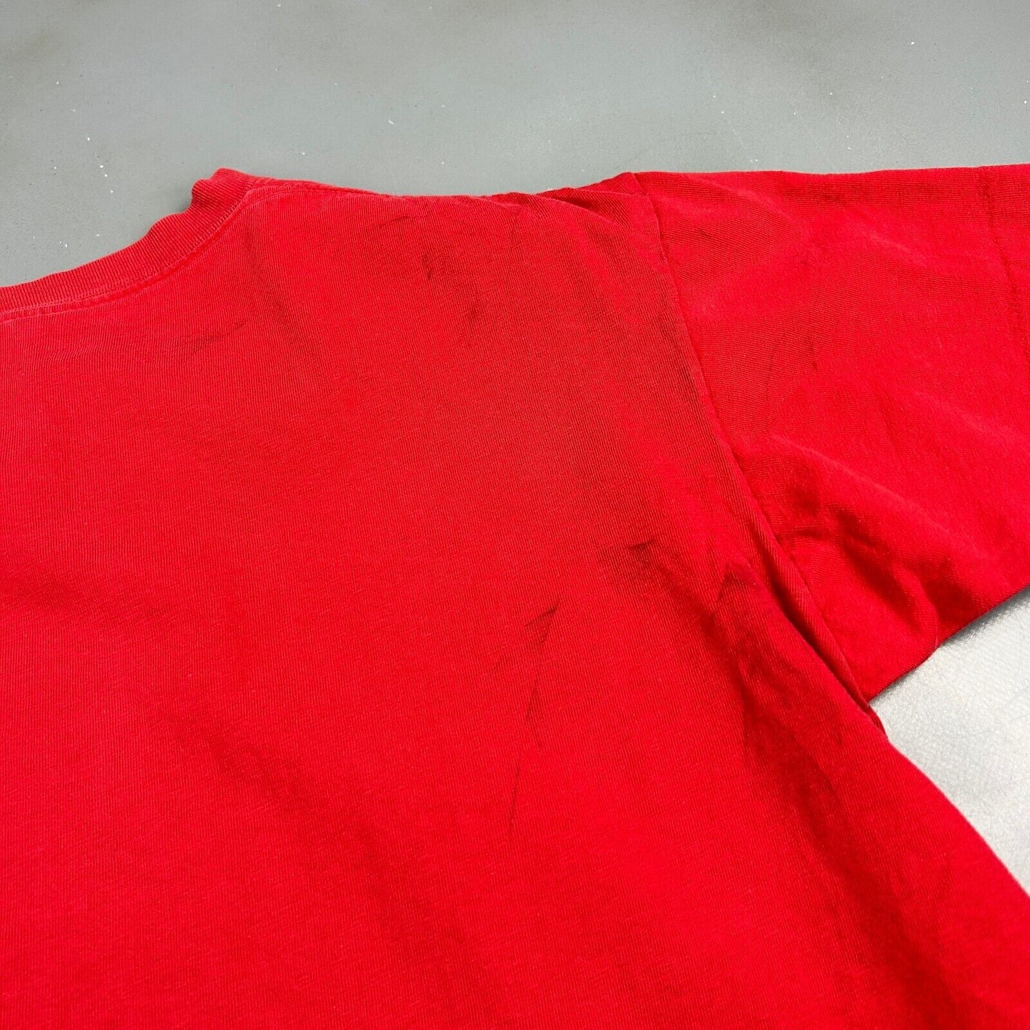 VINTAGE 90s | Cleveland Indians Script Logo Red MLB T-Shirt sz M Men Adult