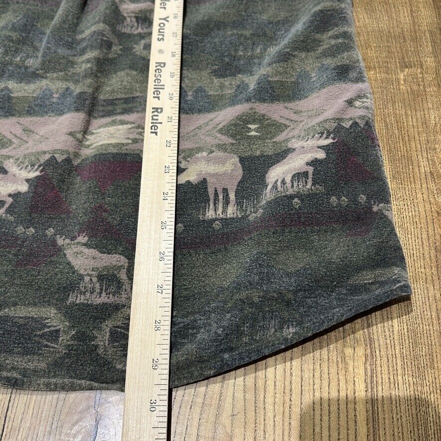 VINTAGE | Woods & Water Aztec Nature Cloth Flannel Button Down Shirt sz L