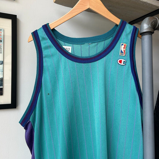 VINTAGE 90s | Charlotte Hornets Blank Champion Basketball Jersey sz L 48