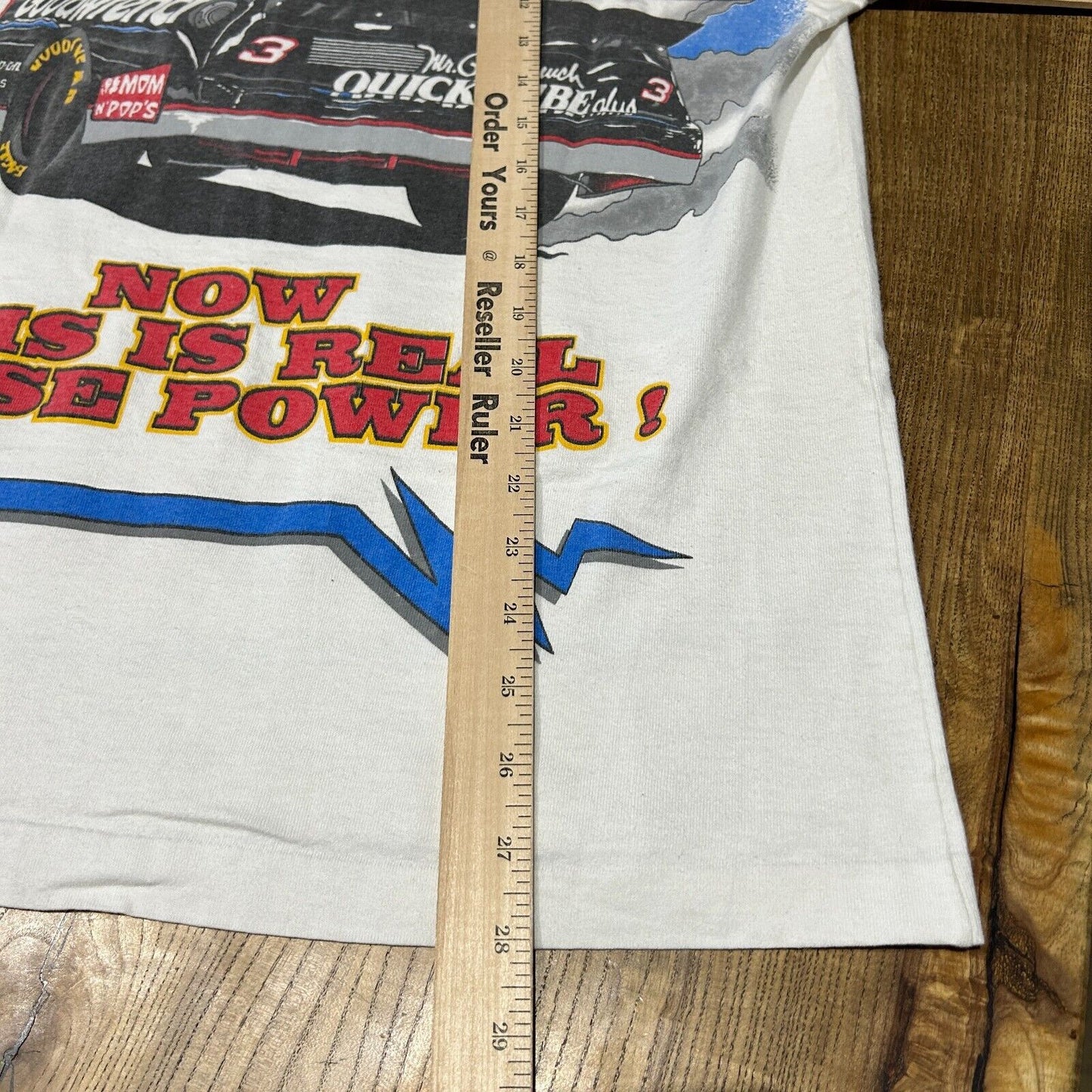 VINTAGE 1994 | Dale Earnhardt Cowboys & Engines AOP White T-Shirt sz M Adult
