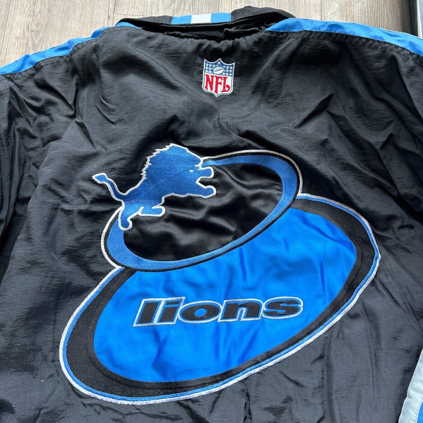 VINTAGE 90s | NFL Detroit Lions Logo Athletics Pro Line Jacket sz 3XL Adult