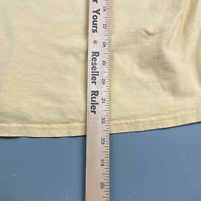 VINTAGE 90s Blank Faded Yellow Lee T-Shirt sz S-M Men Adult