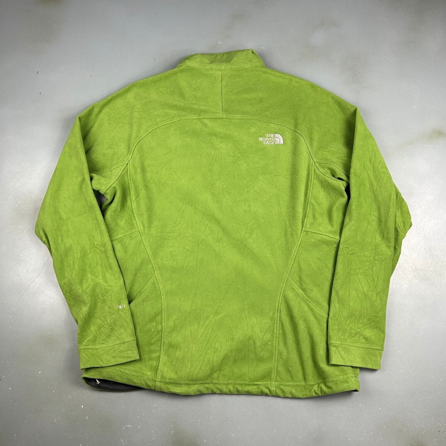VINTAGE The North Face Green Full Zip Tech Fleece Sweater sz L-XL Adult