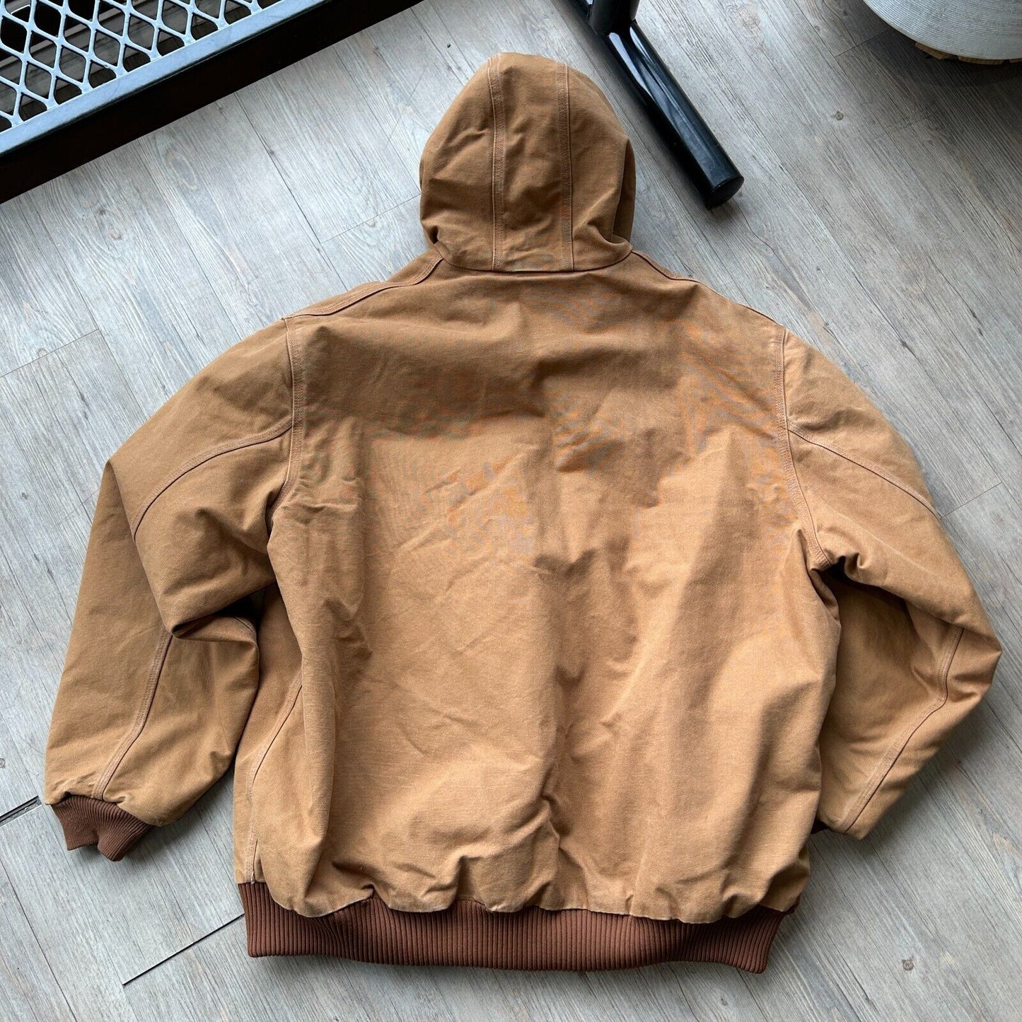 VINTAGE | CARHARTT Brown Hooded Workwear Jacket sz 3XL Adult