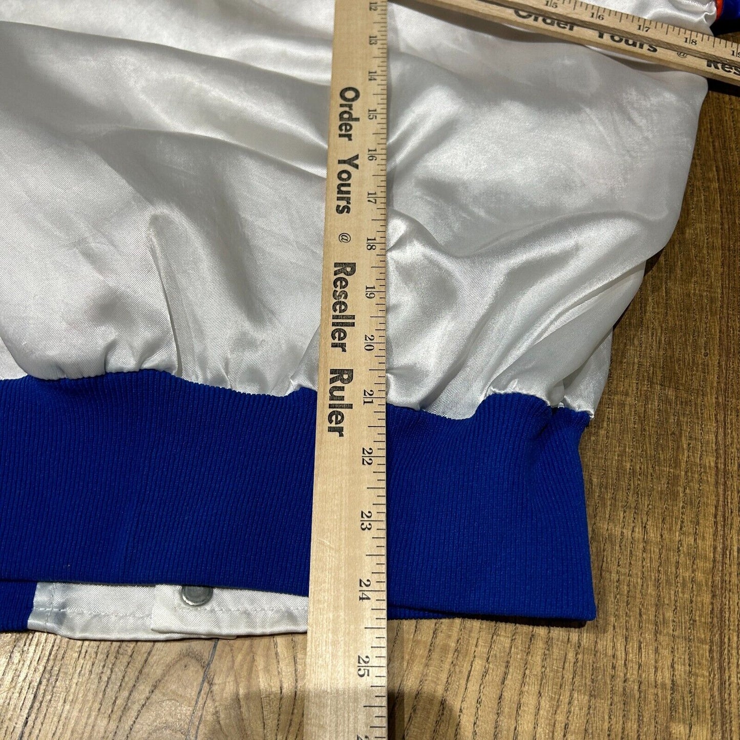 VINTAGE 80s | NY Mets Button Snap Baseball Jacket sz M