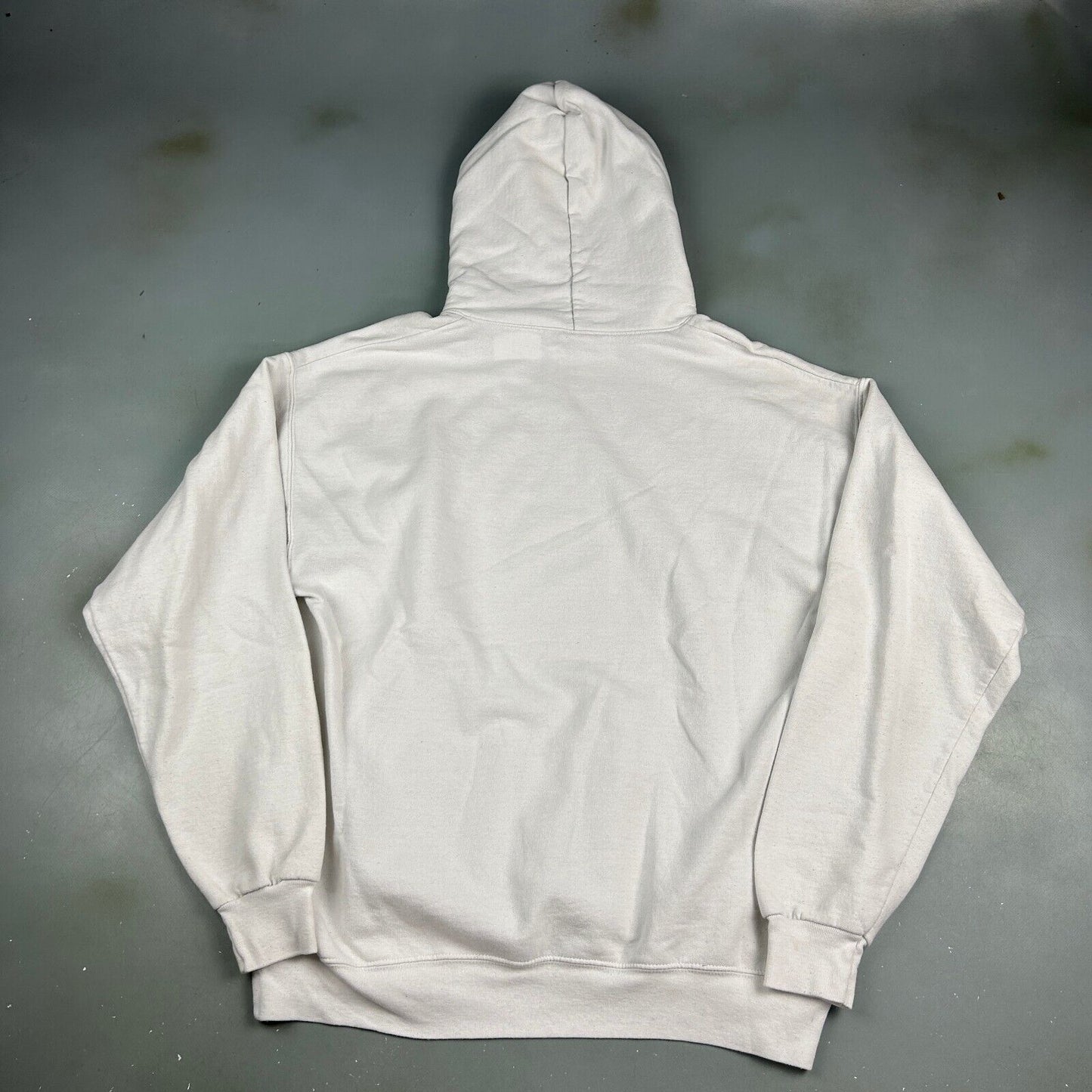 VINTAGE Hanes Blank White Hoodie Sweater sz Large Adult