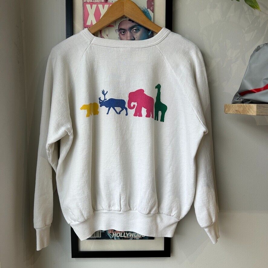 VINTAGE 90s | Metro Toronto Zoo Animals Crewneck Sweater sz S