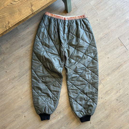 VINTAGE 70s 80s | Military Quilted Liner Pants W33 L30