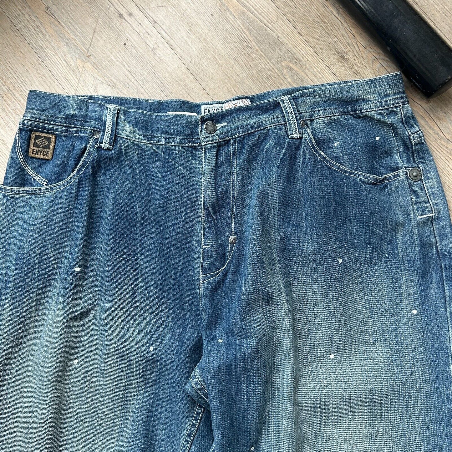 VINTAGE Y2K | Enyce Baggy Dotted Denim Jeans Pants sz W40 L34