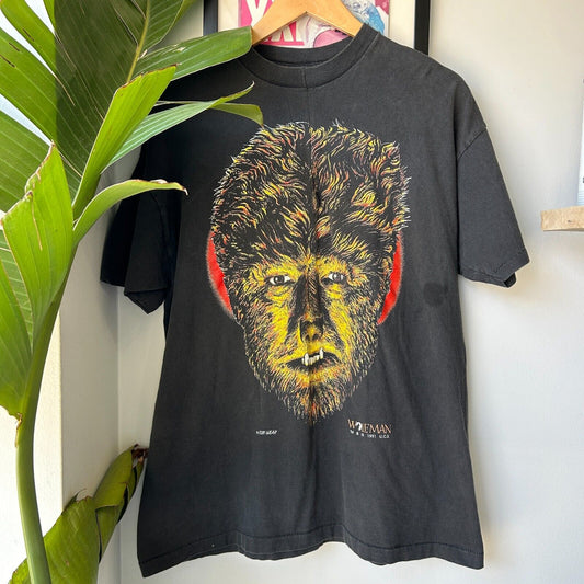 VINTAGE 90s | Wolfman Horror Movie T-Shirt sz XL