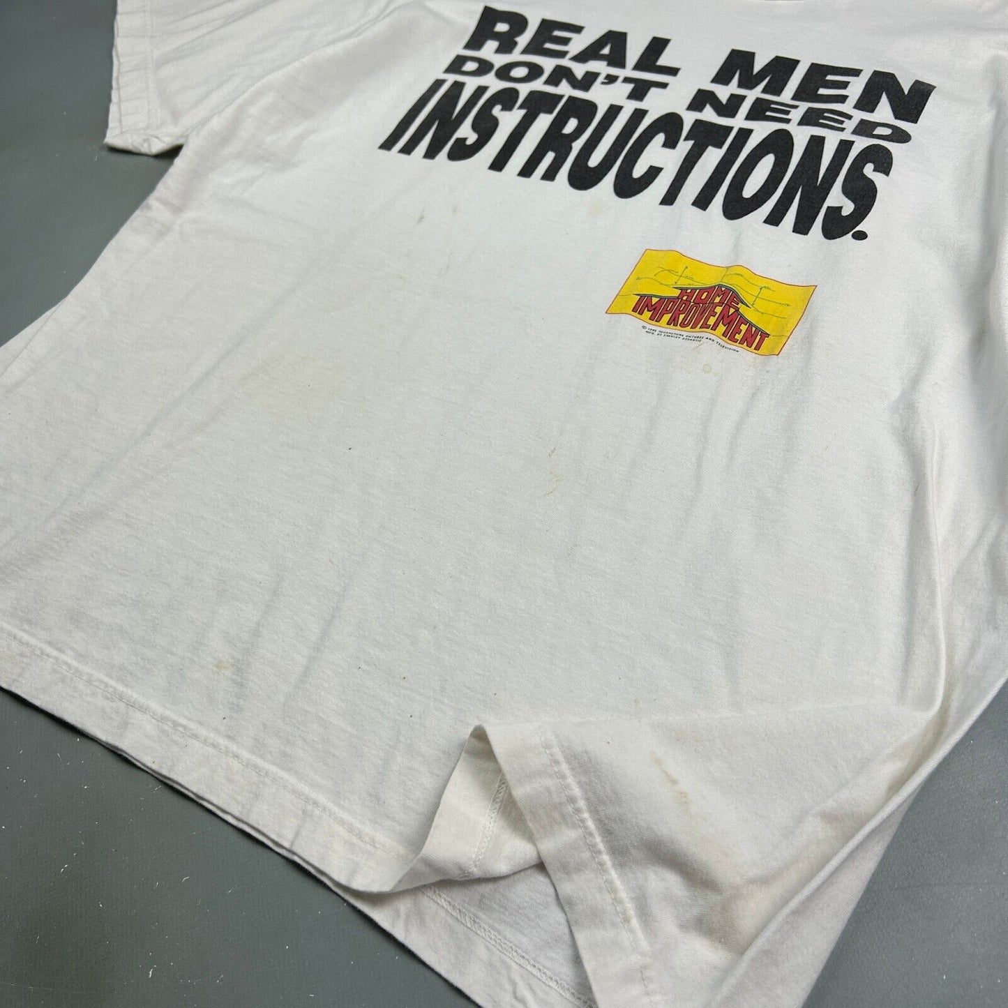 VINTAGE 1995 | Real Men Dont Need Instructions Home Improvement T-Shirt sz XL