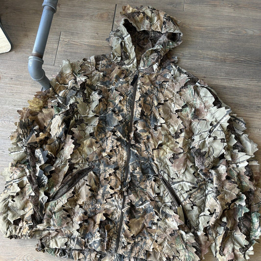 VINTAGE | Cabelas Ghillie Camo Zip Up Mesh Hoodie sz M