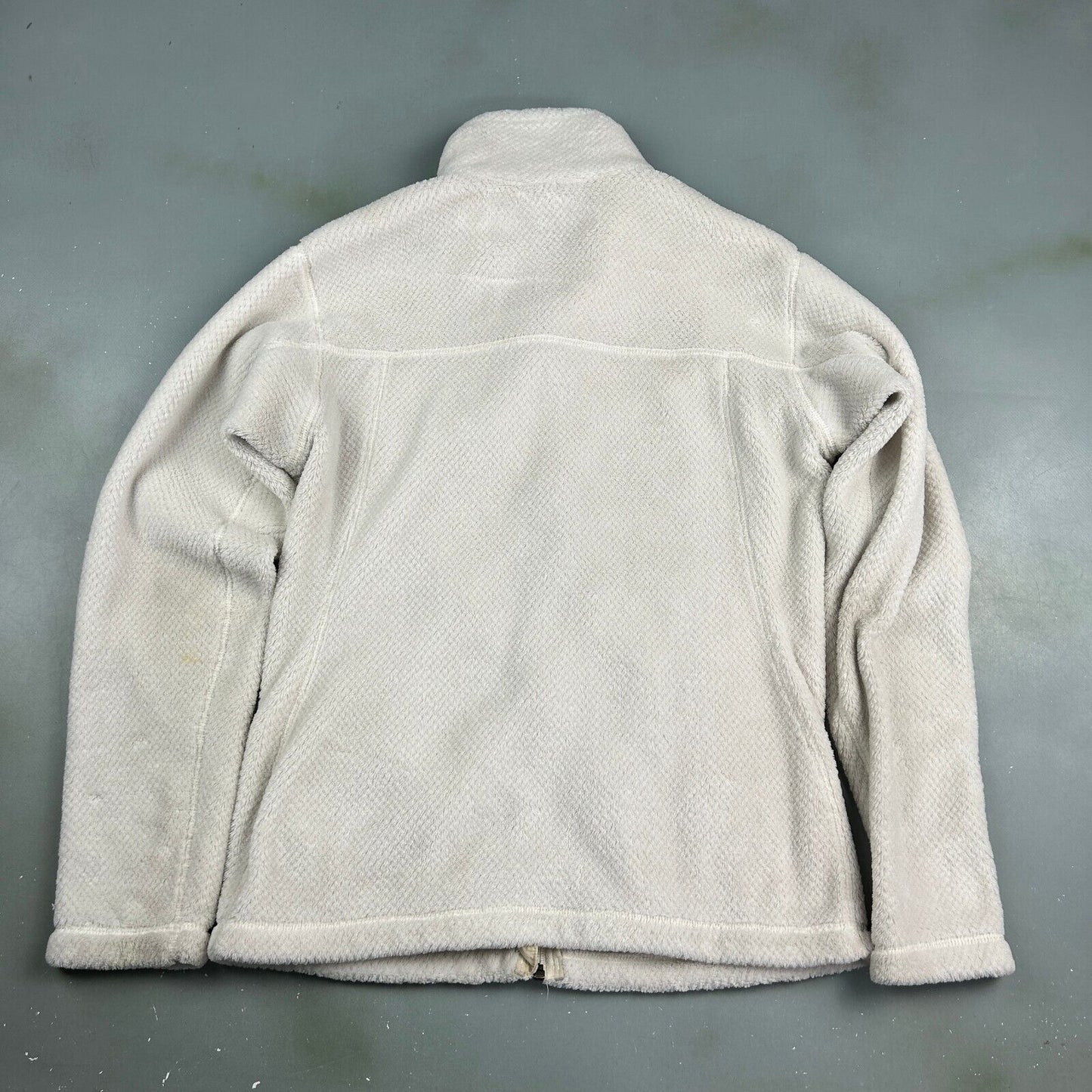 VINTAGE Patagonia White Zip Up Fleece Sweater sz Medium Womens Adult