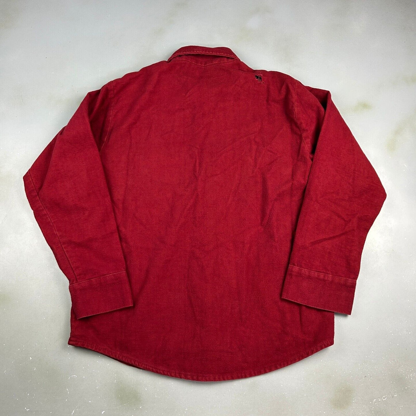 VINTAGE 90s Frostproof Red Chamois Cloth Button Up Shirt sz Large Adult