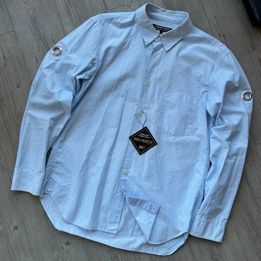 VINTAGE | Comme Des Garcons Homme Deux Pinstriped Eyelet Button Down Shirt sz M