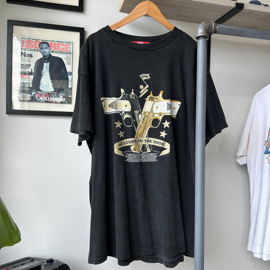 VINTAGE | Arme Welcome To The Hood T-Shirt sz XXL