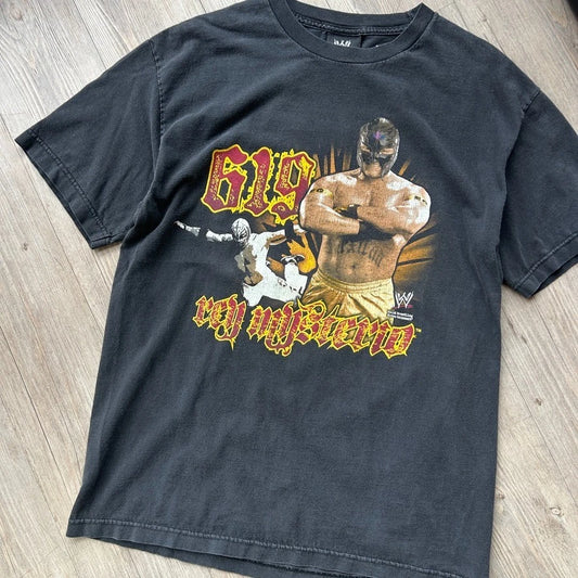 VINTAGE Y2k | Rey Mysterio 619 West Coast Pop WWE Wrestling T-Shirt sz L
