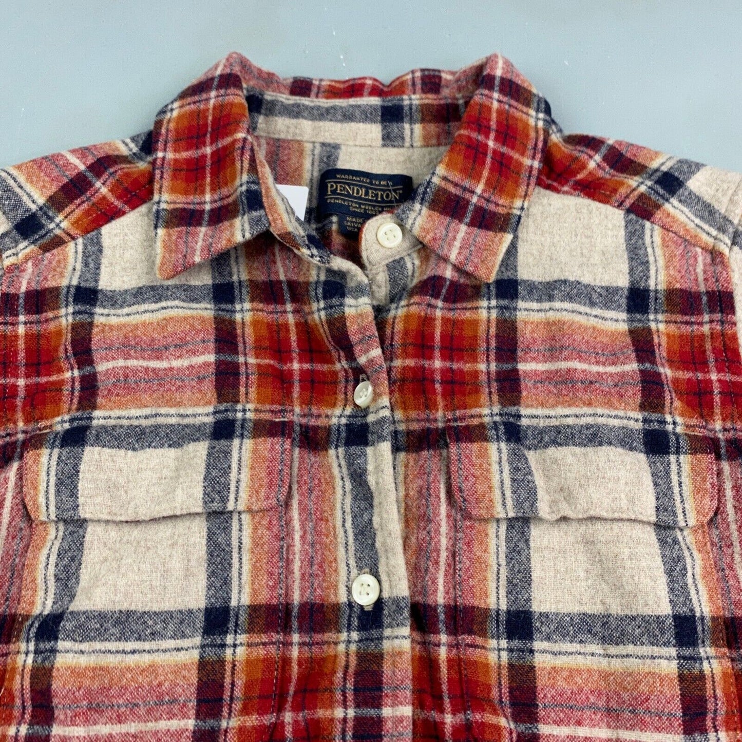 VINTAGE Pendleton Plaid Flannel Button Up Shirt sz Small Adult
