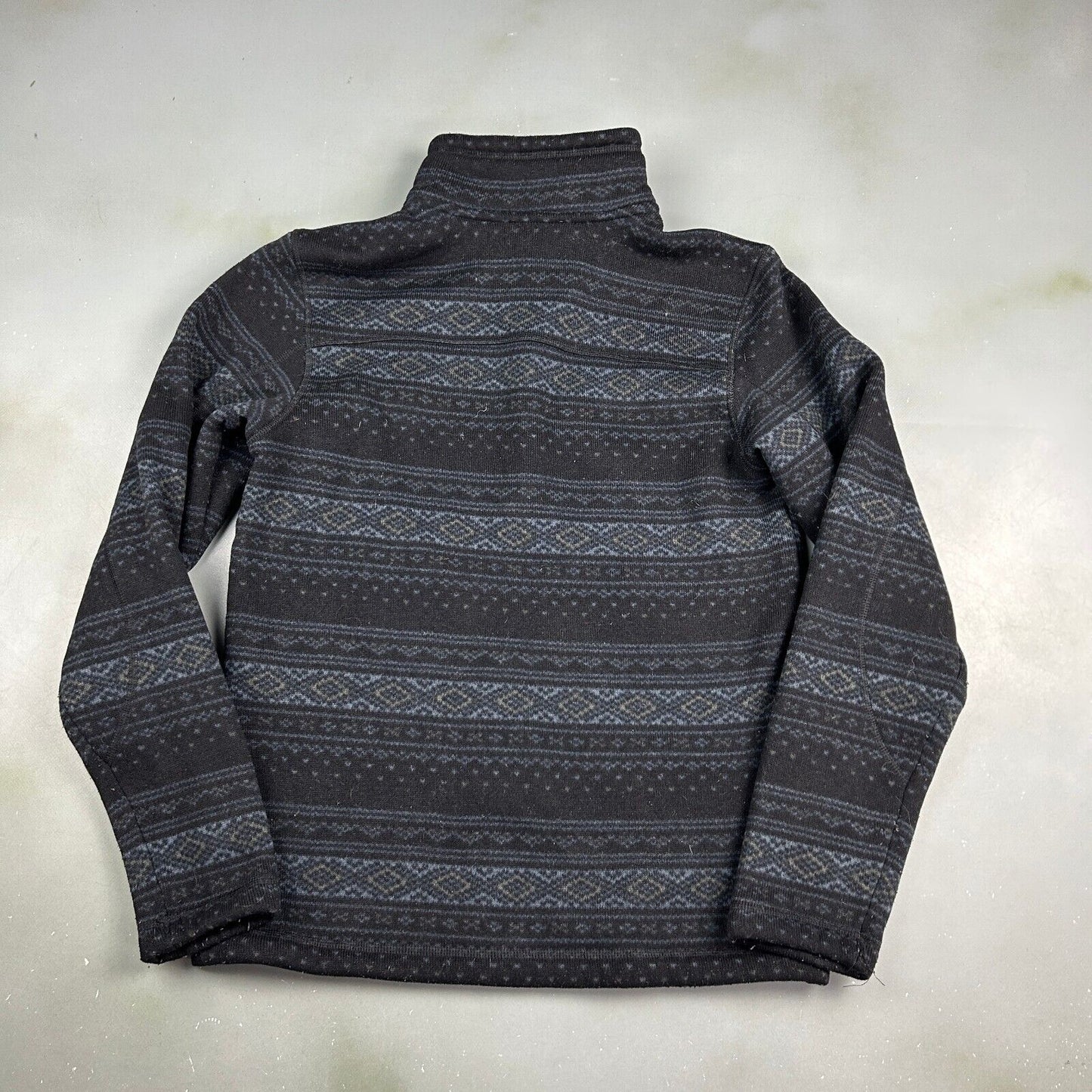 VINTAGE The North Face 1/4 Zip All Over Print Fleece Sweater sz Small Adult