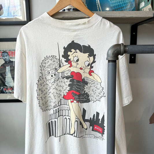 VINTAGE 90s | Betty Boop & The Beast Movie Star Cartoon T-Shirt sz L Adult