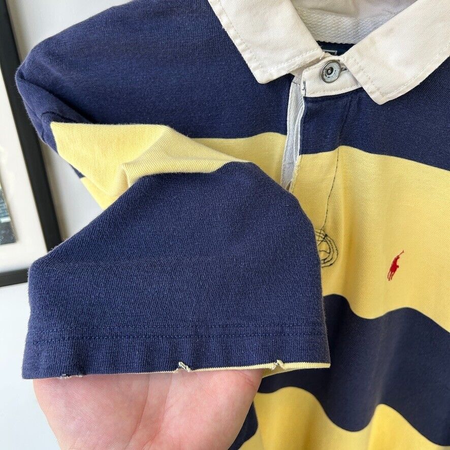 VINTAGE | Ralph Lauren Sm Pony Striped Polo Shirt sz XL