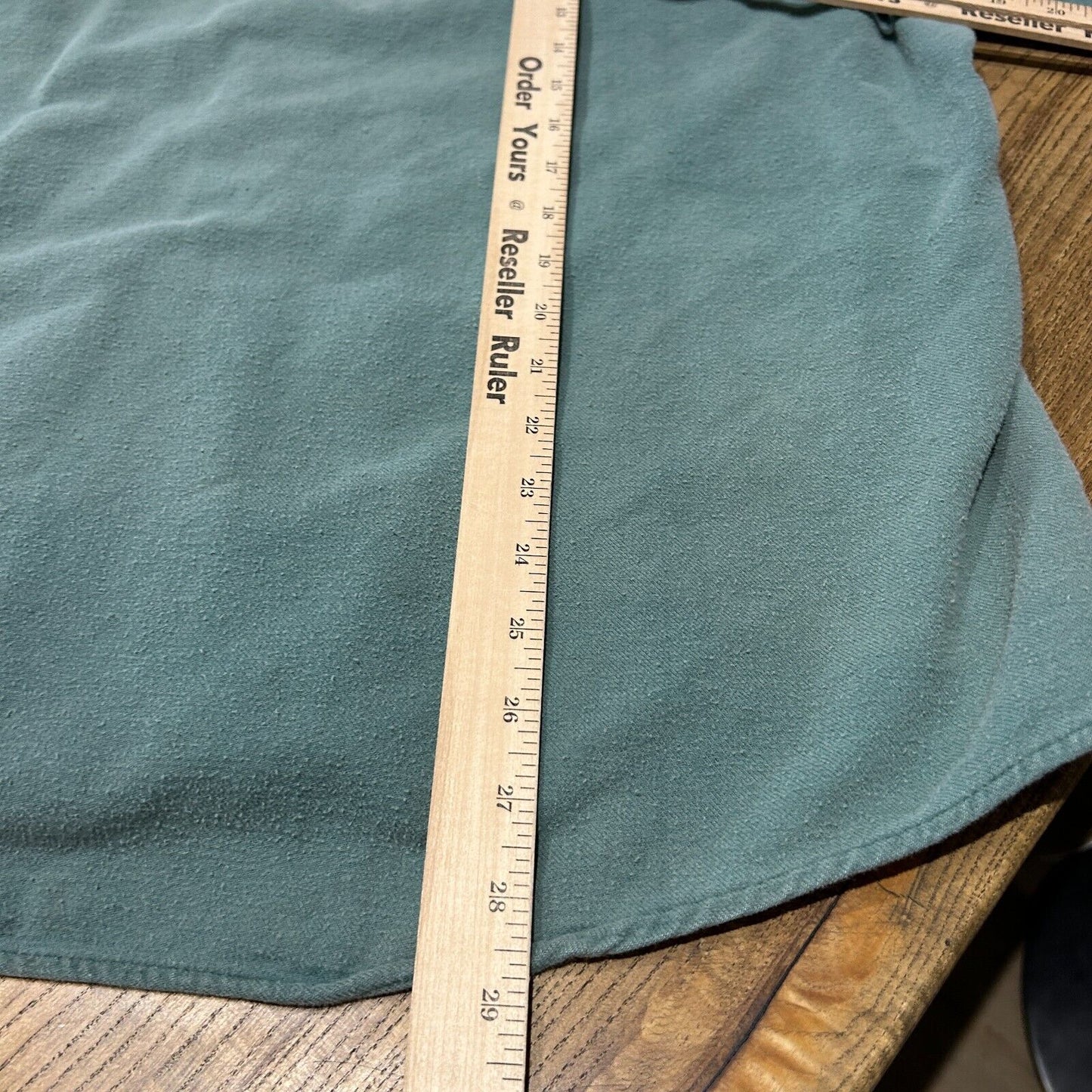 VINTAGE 90s | Sun Faded Green Chamois Button Down Shirt sz XL Adult