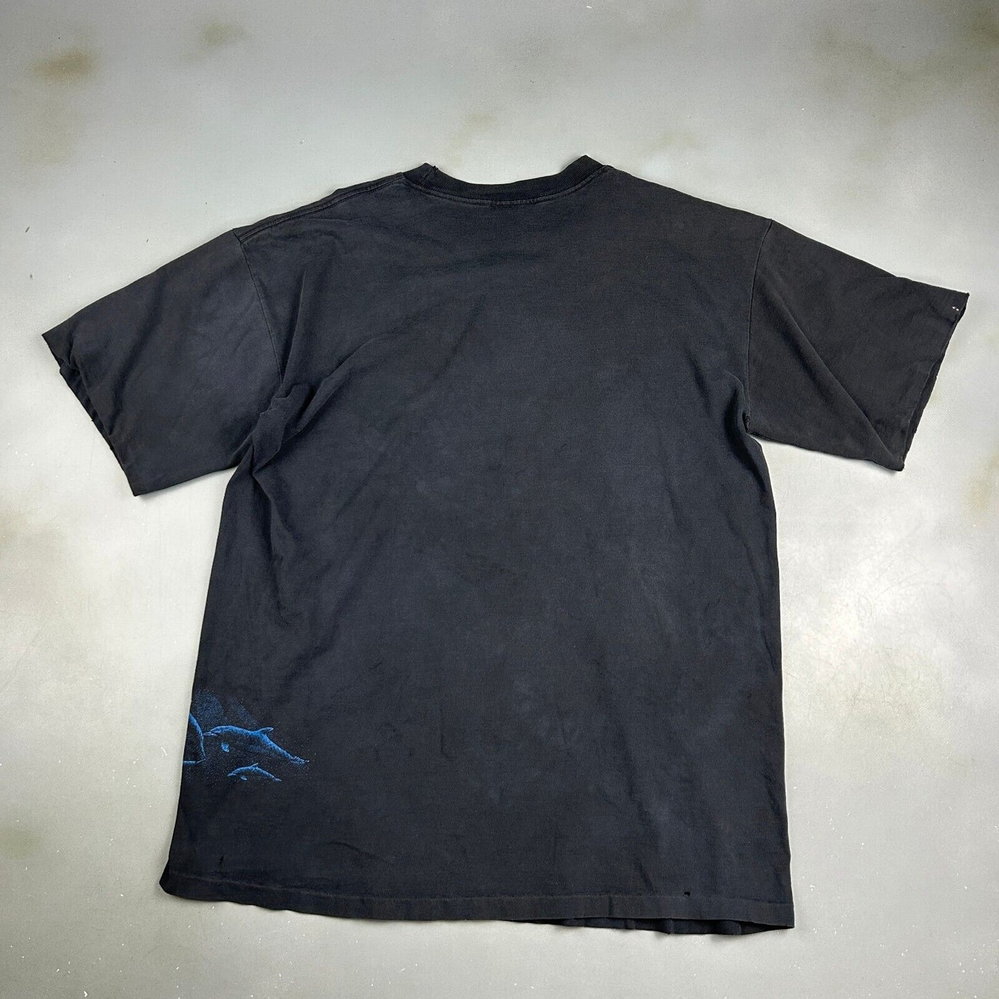 VINTAGE 90s Biloxi Beach Mississippi Dolphins Faded T-Shirt sz XL Mens Adult