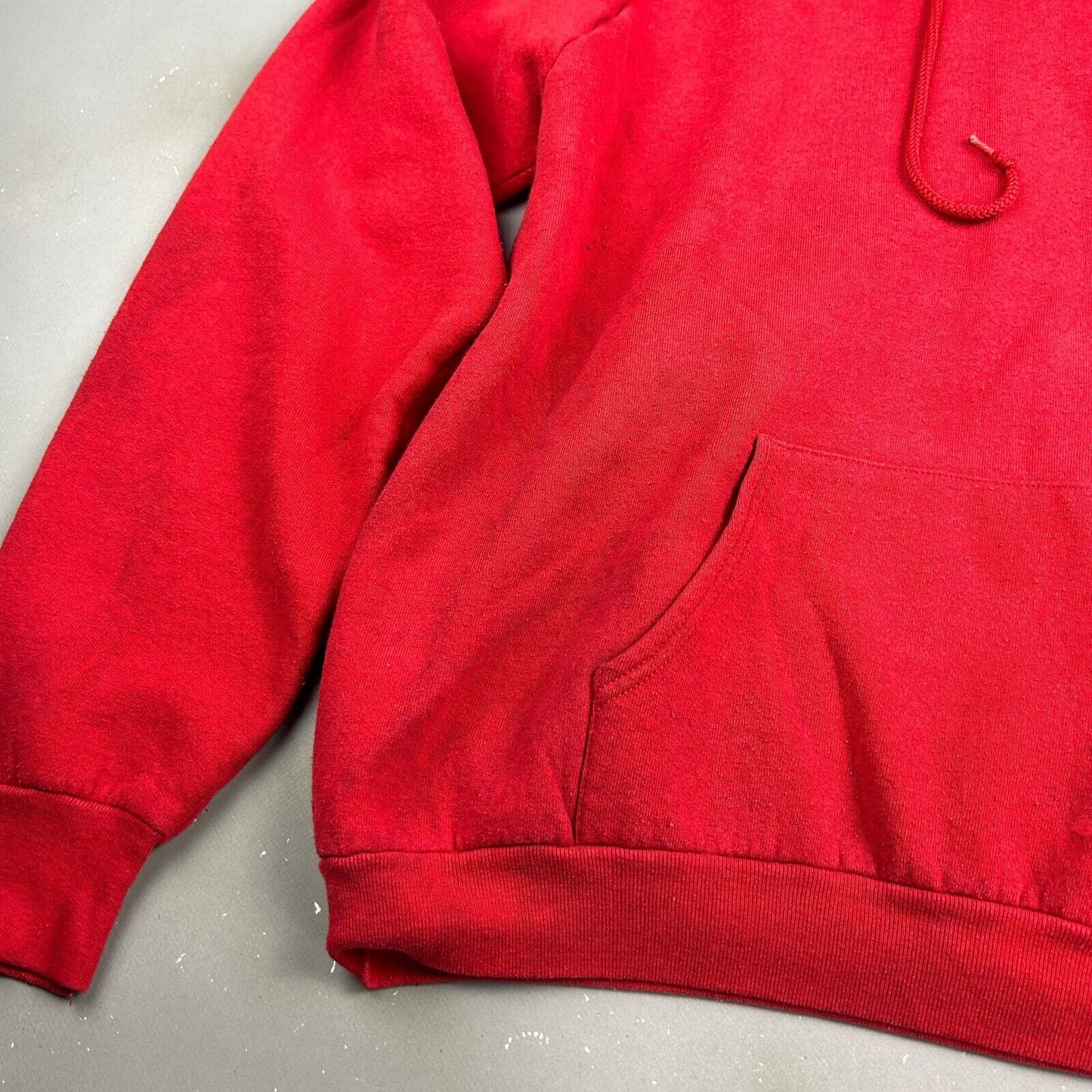 VINTAGE 90s FOTL Blank Red Hoodie Sweater sz Large Mens