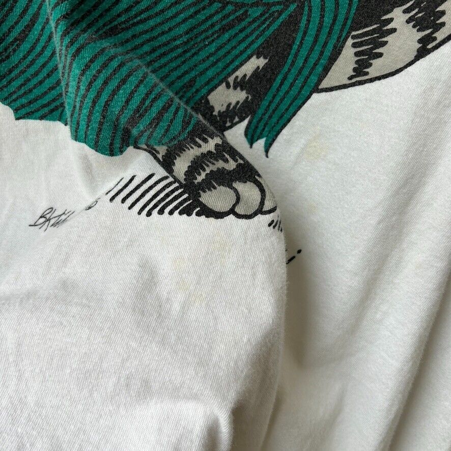 VINTAGE 70s 80s | Dancing Cat Crazy Shirt Hawaii T-Shirt sz XL