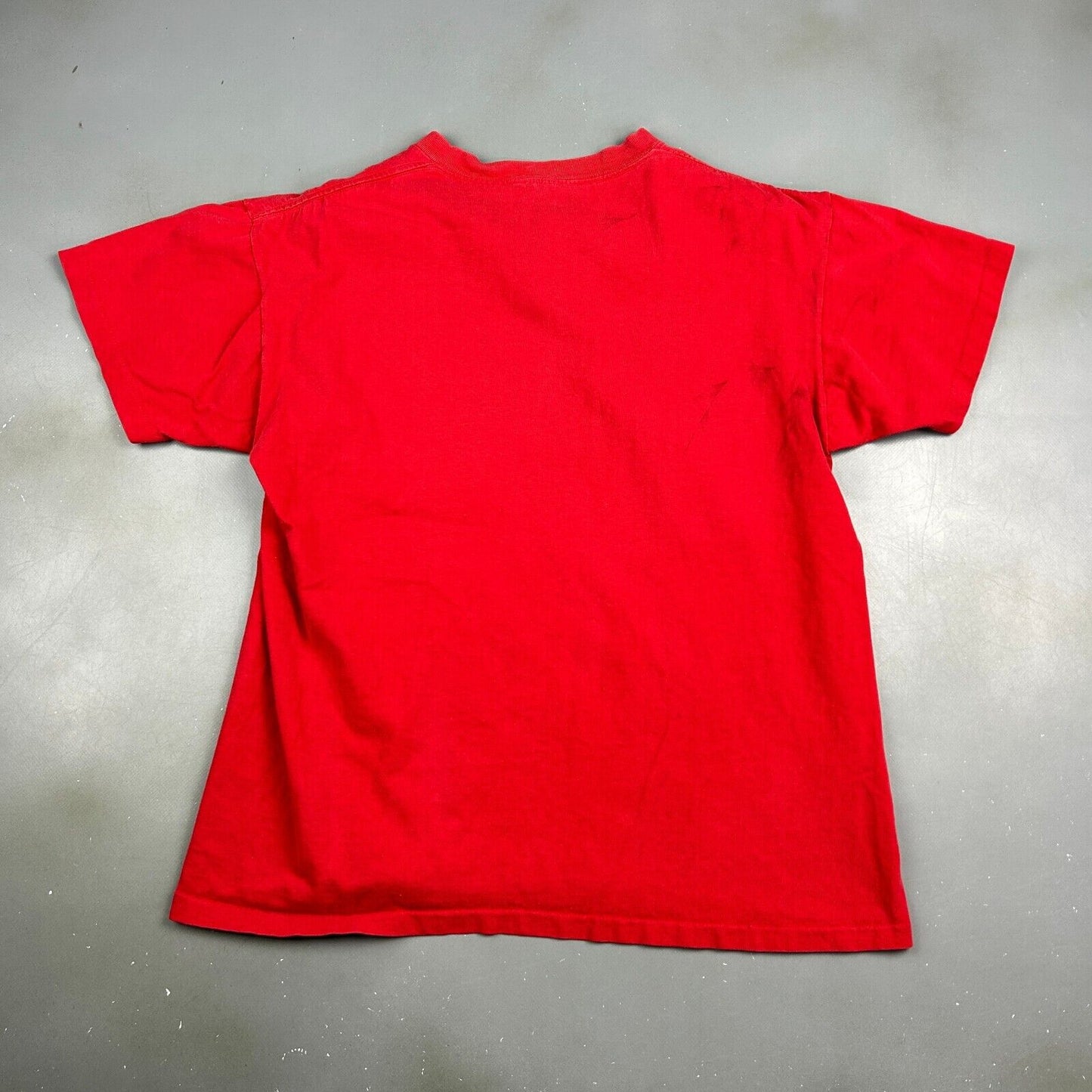 VINTAGE 90s | Cleveland Indians Script Logo Red MLB T-Shirt sz M Men Adult