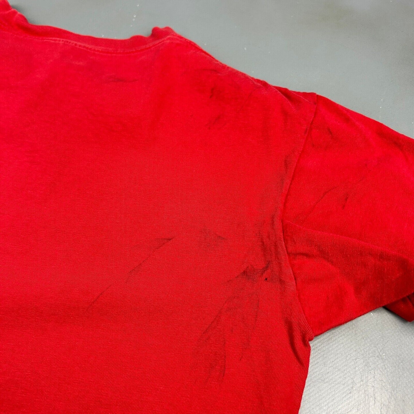 VINTAGE 90s | Cleveland Indians Script Logo Red MLB T-Shirt sz M Men Adult