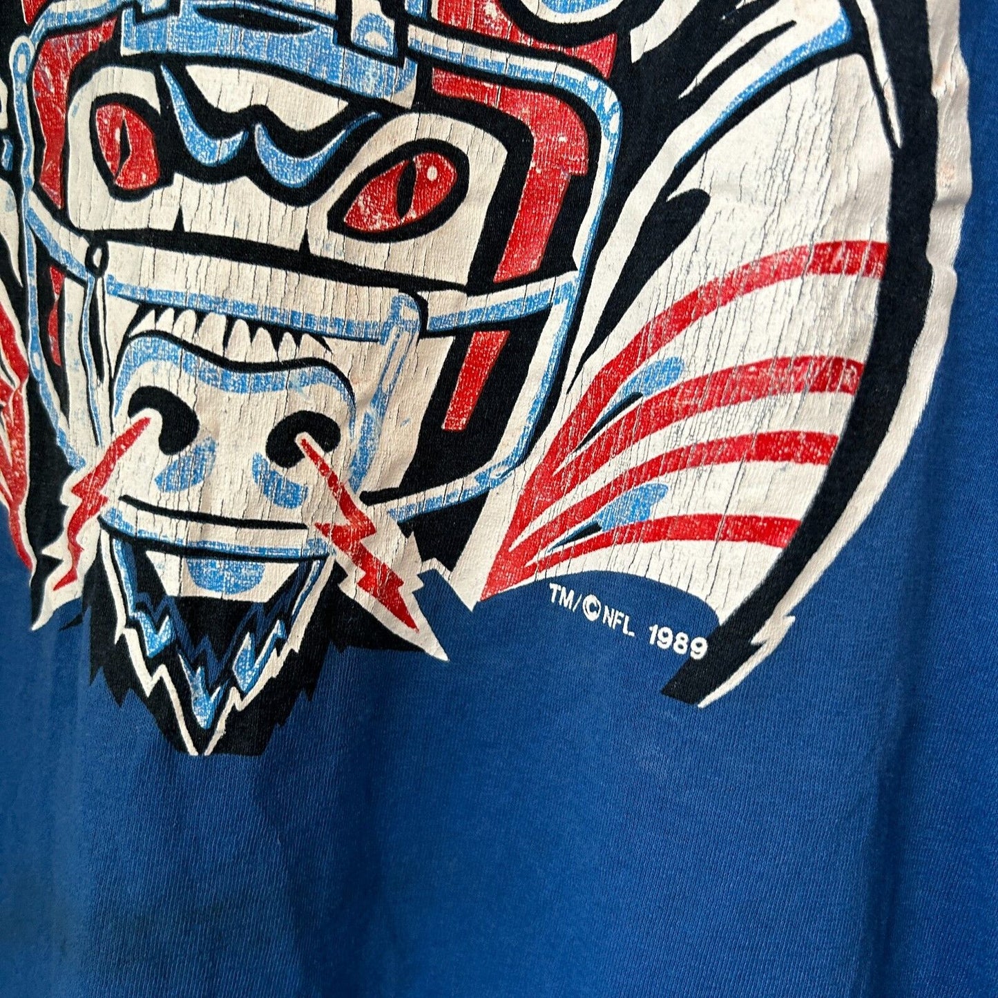VINTAGE 80s | NFL Buffalo Bills OG Logo Football T-Shirt sz L Adult