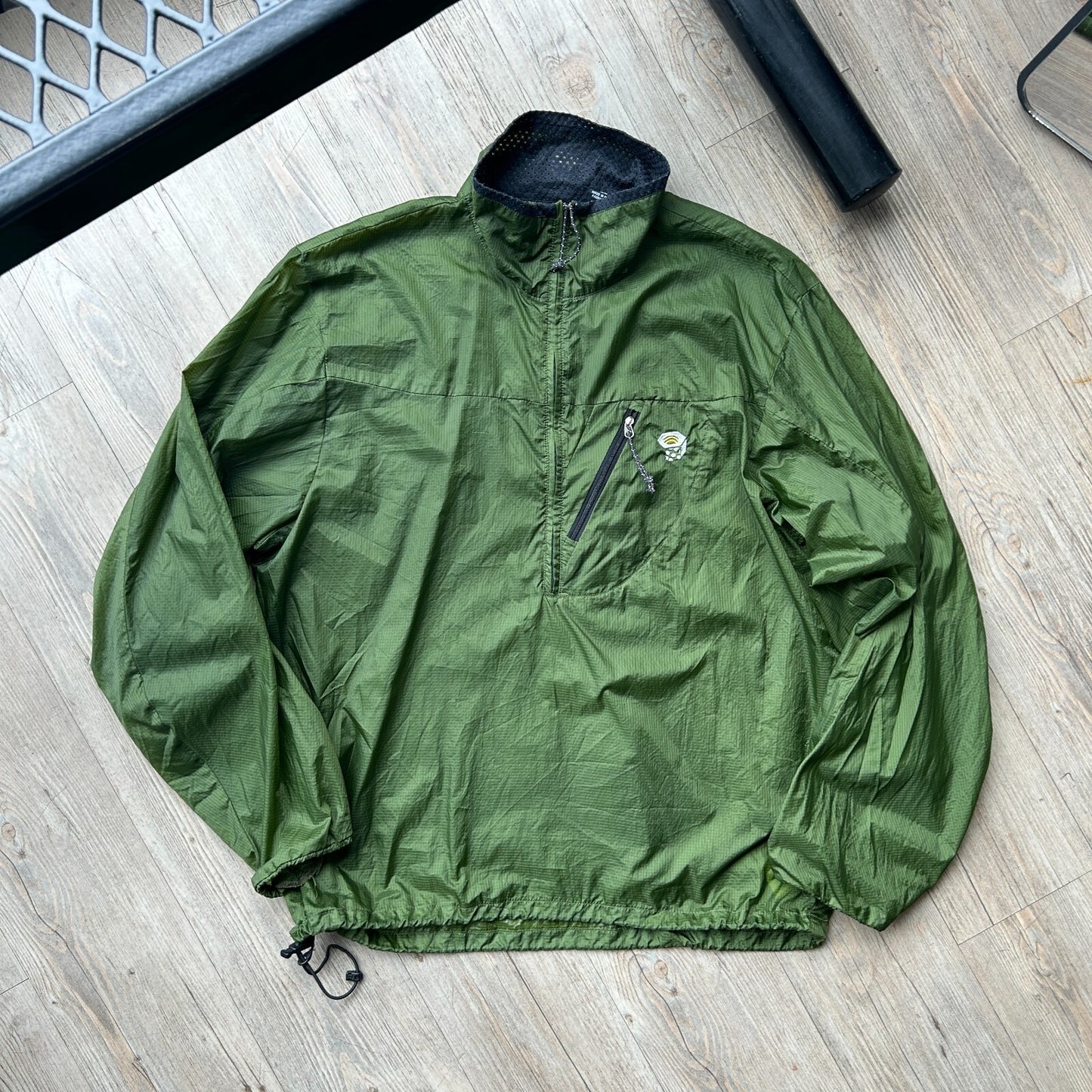 VINTAGE | Mountain HardWear 1/2 Zip Transparent Ripstop Shell Jacket sz M
