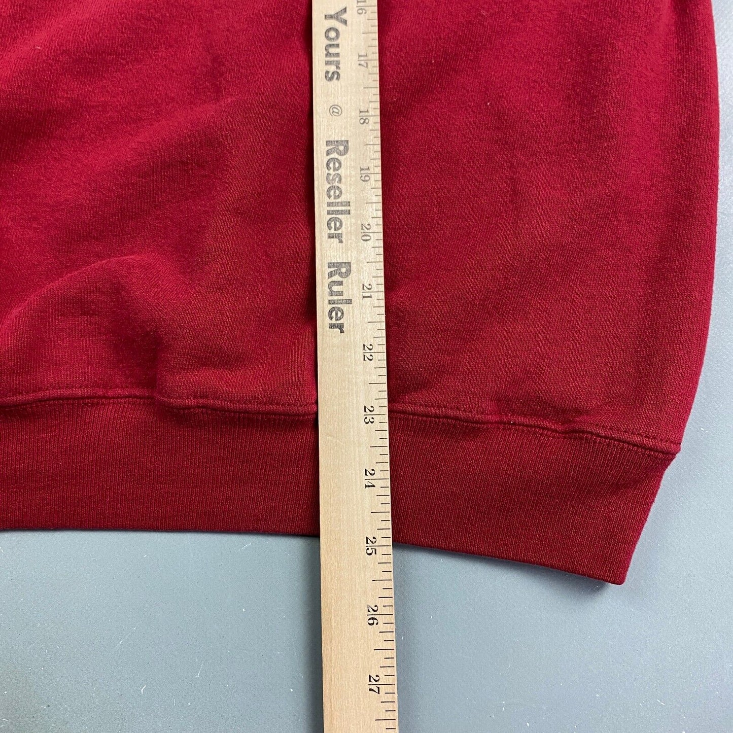 VINTAGE Russell Athletic Blank Red Crewneck Sweater sz Large Adult