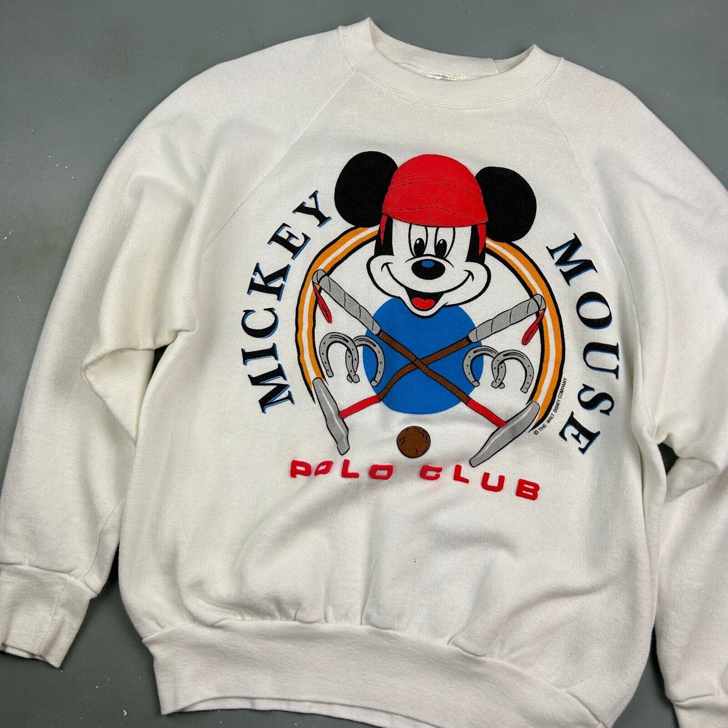 VINTAGE 90s | Mickey Mouse Polo Club Walt Disney Crewneck Sweater sz M Adult