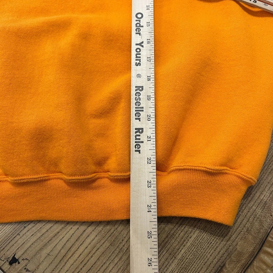 VINTAGE | Blank Orange Russell Athletic Hoodie Sweater sz M