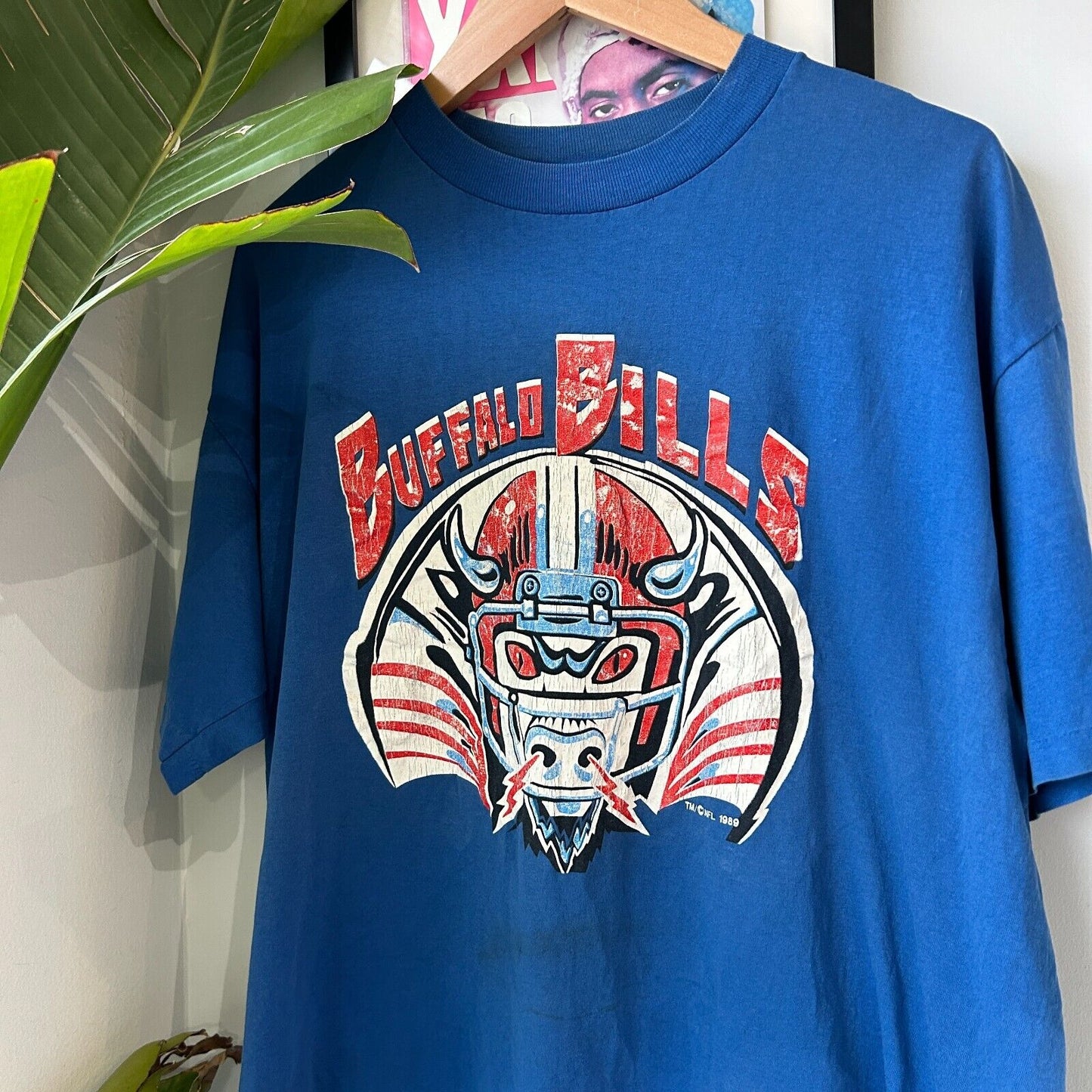 VINTAGE 80s | NFL Buffalo Bills OG Logo Football T-Shirt sz L Adult