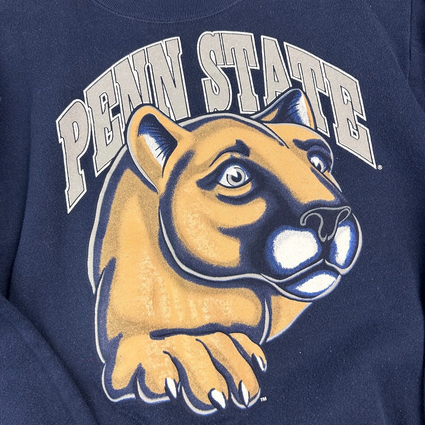 VINTAGE 90s | Penn State Nittany Lions Big Logo Crewneck Sweater sz S Adult