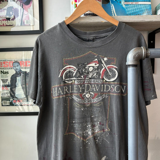 VINTAGE 90s | Harley Davidson Thrashed Biker T-Shirt sz L Adult