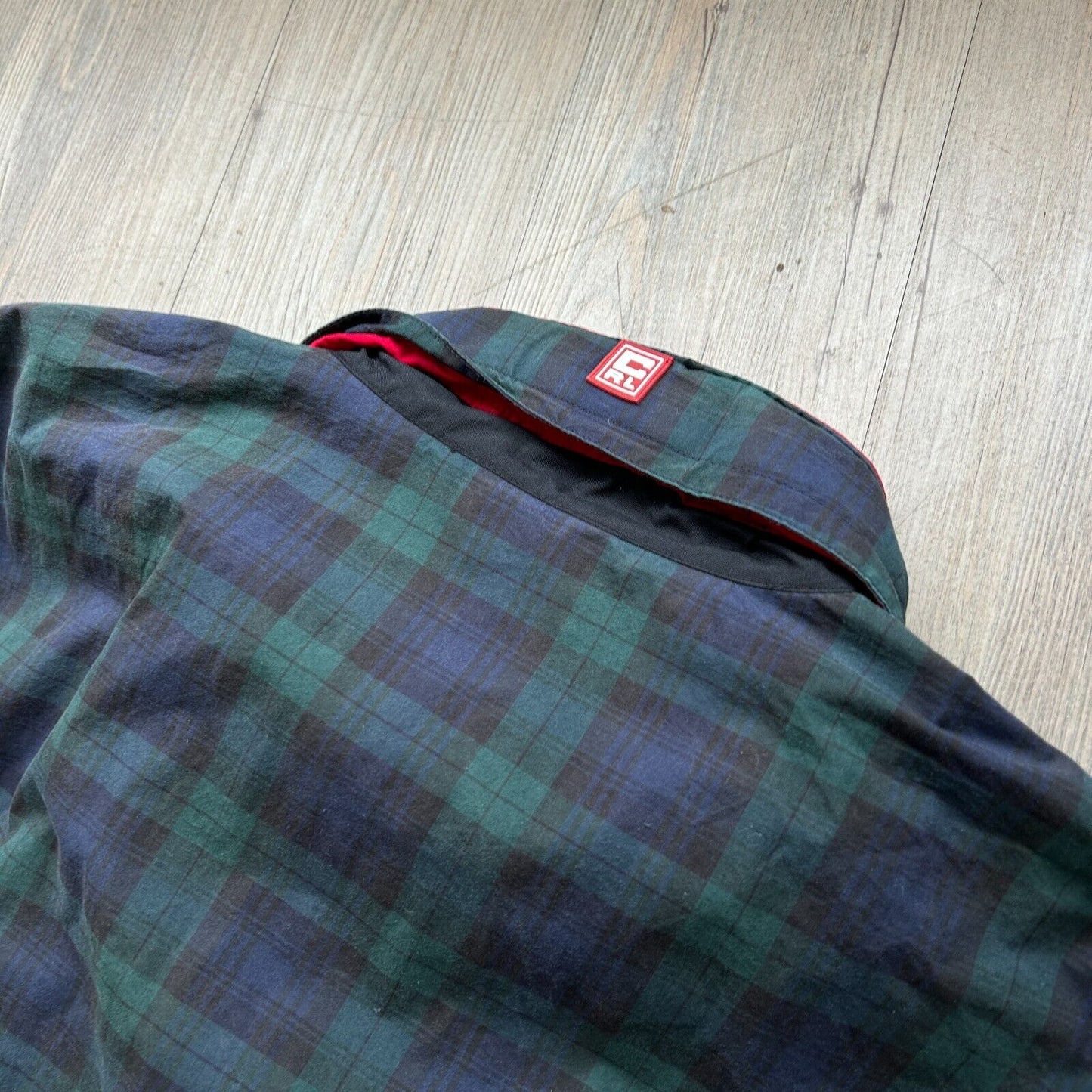 VINTAGE | Chaps RL Plaid 1/4 Zip Anorak Windbreaker Jacket sz L