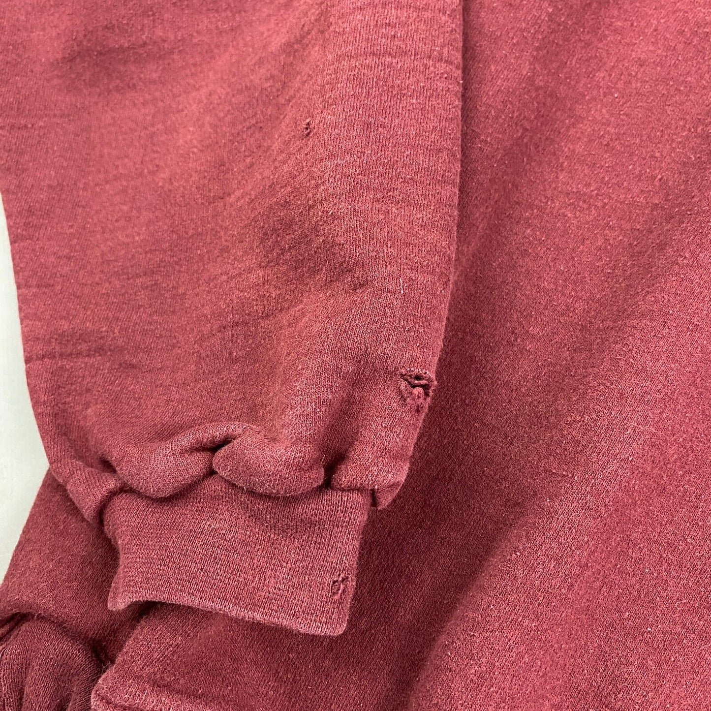 VINTAGE 90s Champion Maroon Heavyweight Blank Crewneck Sweater sz Large Adult