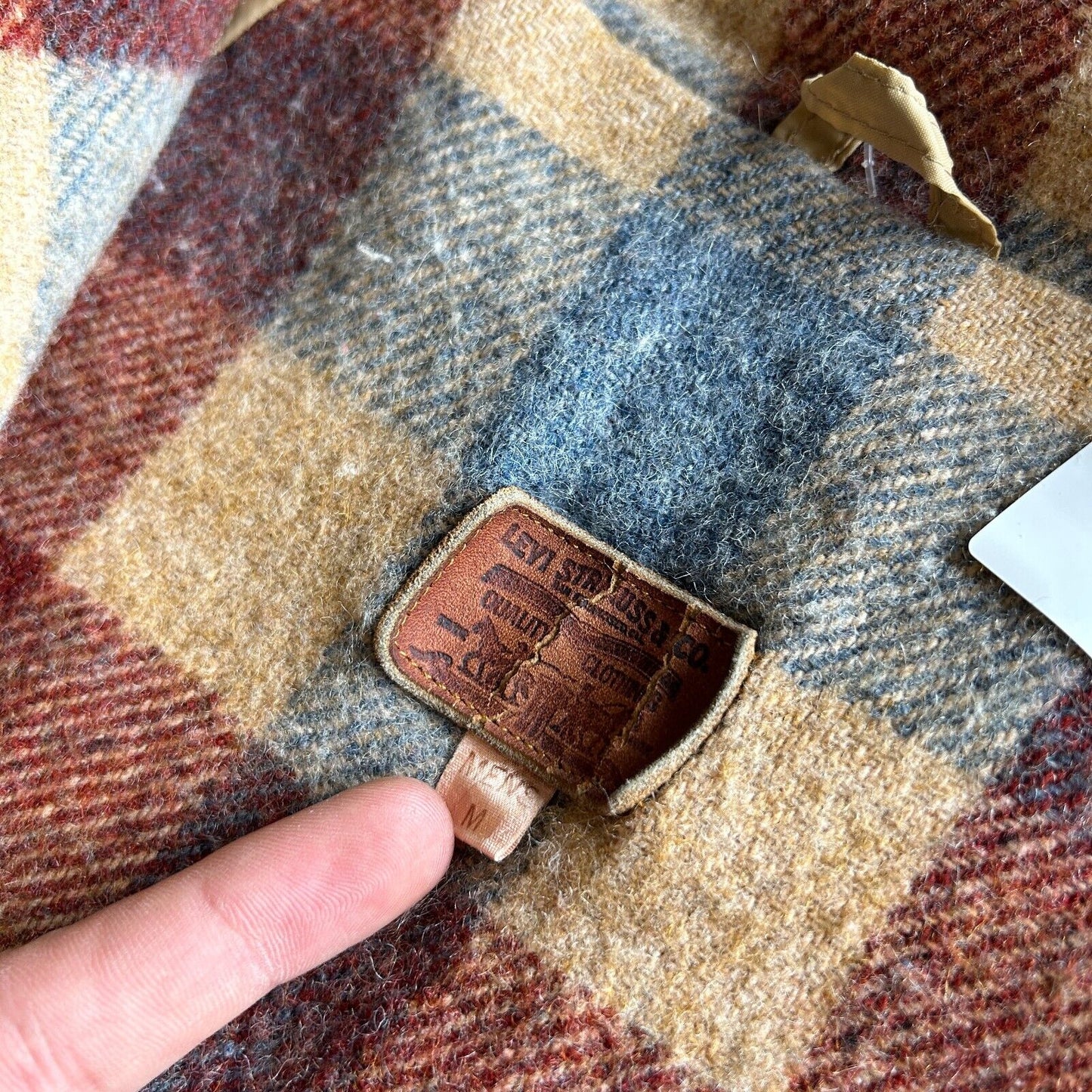 VINTAGE | Levis Plaid Lined Hooded Trench Jacket sz M Adult