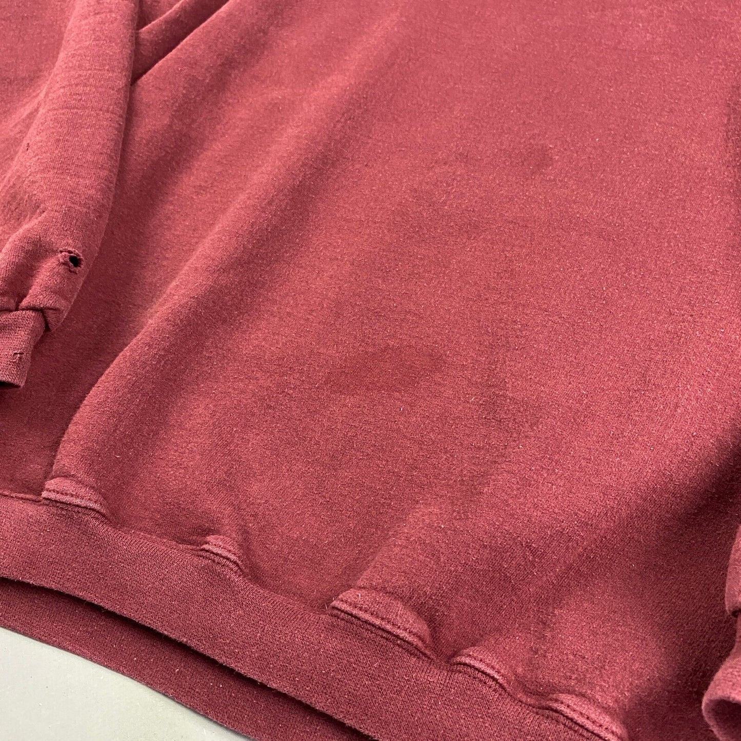 VINTAGE 90s Champion Maroon Heavyweight Blank Crewneck Sweater sz Large Adult