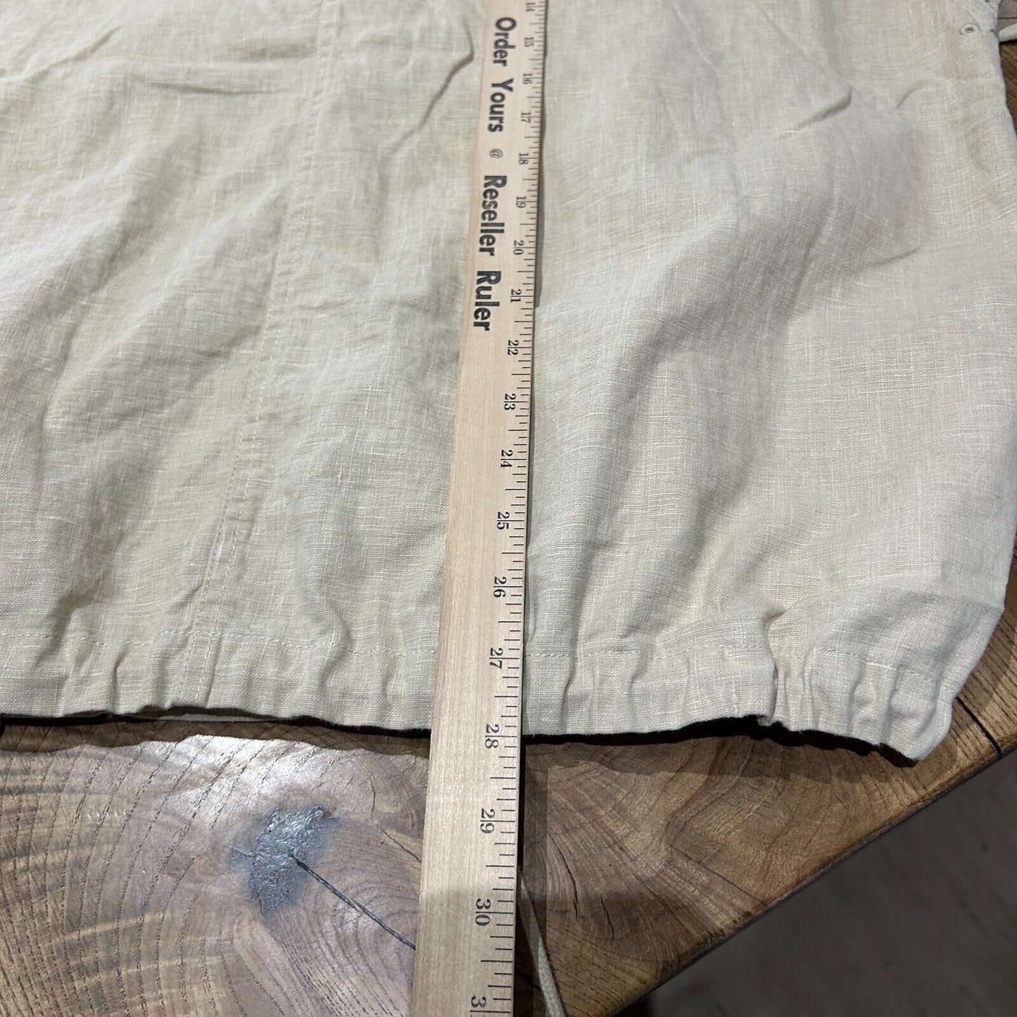 STUSSY | Waxed Linen Natural Short Parka Jacket NWT sz L