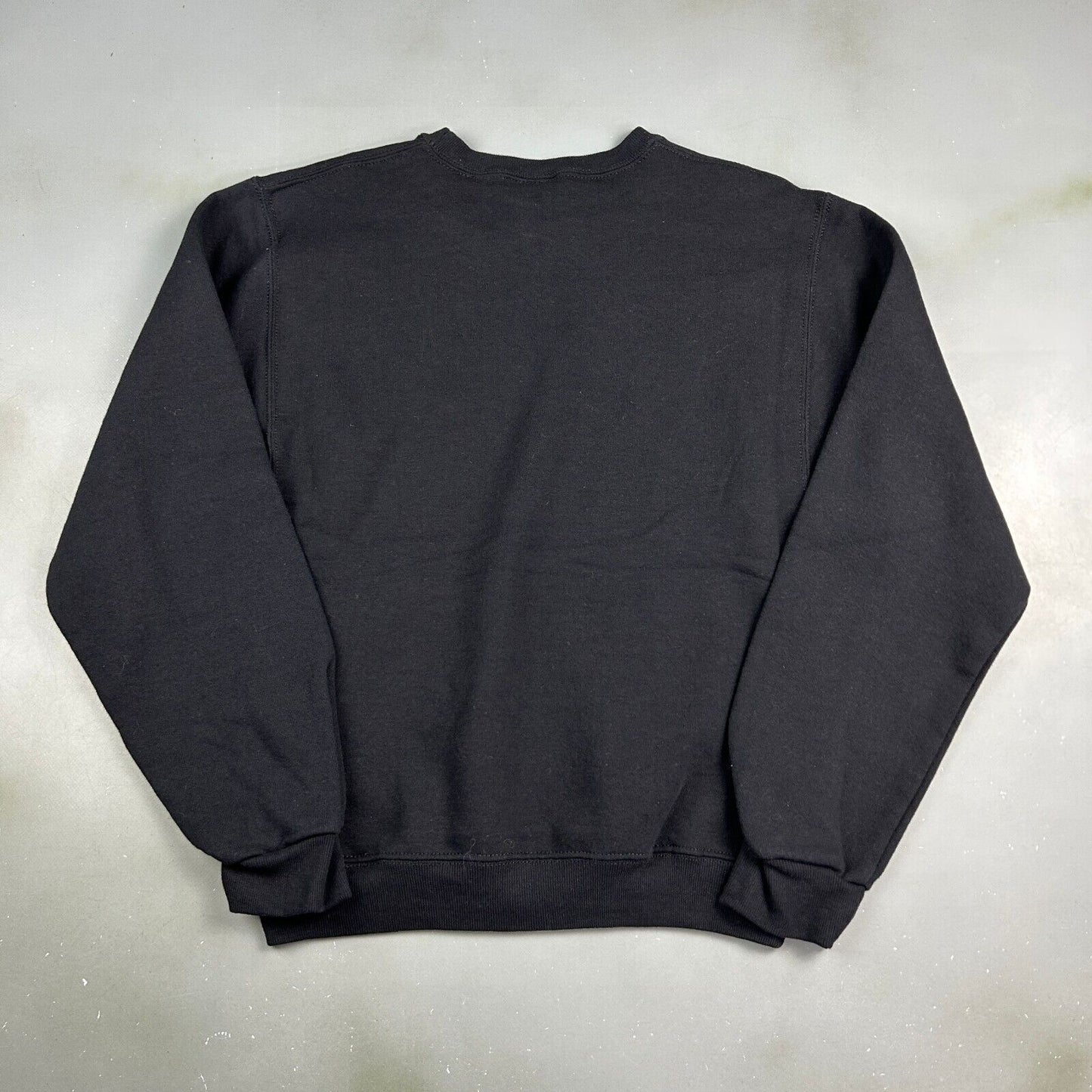 VINTAGE Russell Athletic Blank Black Crewneck Sweater sz XS Adult